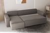 Ecksofa Schlafsofa Sofa MARIS Stoff Poso Altweiß Ottomane Links Bild 3