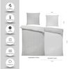 MTOnlinehandel Bettwäsche 135x200 + 80x80 cm, Renforcé, zeitloses Streifen Design, 100% Baumwolle, 2 teilig, Zeitlose Scandi Gemütlichkeit für stilvolle Schlafzimmer Bild 3