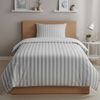 MTOnlinehandel Bettwäsche 135x200 + 80x80 cm, Renforcé, zeitloses Streifen Design, 100% Baumwolle, 2 teilig, Zeitlose Scandi Gemütlichkeit für stilvolle Schlafzimmer Bild 4