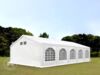 Toolport Partyzelt Pavillon, mit Fenster, PE Plane 550 N weiß, 5x10 m Bild 1