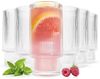 6 Stapelbare Cocktailgläser 330ml Geriffelte Saftgläser Wasserglas Bild 4