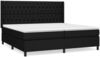 Boxspringbett mit Matratze Stoff Schwarz 200x200 cm, Härtegrad: H2 [3131699] Bild 2