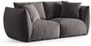 Micadoni Sofa Chris 3-Sitzer Samt Dunkelgrau Bild 2