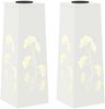 vidaXL Solar LED Weg Licht 2 pcs Weiß Kalt gewalzter Stahl 879752 Bild 2