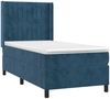 vidaXL Boxspringbett mit Matratze & LED Dunkelblau 90x190 cm Samt 3139659 Bild 4