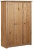 vidaXL Kleiderschrank 3-Türig 118×50×171,5 cm Kiefer Panama Serie 282661 Bild 2