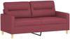 vidaXL 2-Sitzer-Sofa mit Zierkissen Weinrot 140 cm Stoff 3200827 Bild 4