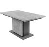 Homexperts 'BÄRBEL' Säulentisch mit Auszug 140cm, Esszimmertisch, grau, auf 190 cm ausziehbar, Melamin Light Atelier anthrazit, Beton-Optik, 140-190 x 75 x 80 cm Bild 3