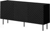 Kommode Likade 165 3D mit 3 Drehtüren (Farbe: Schwarz) Bild 2