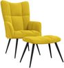 vidaXL Relaxsessel mit Hocker Senfgelb Samt [328091] Bild 2