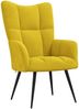 vidaXL Relaxsessel mit Hocker Senfgelb Samt [328091] Bild 4