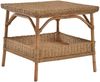 Krines Home Beistelltisch Rattan-Tisch Beistelltisch Quadratisch Wohnzimmer Tisch Ablage 59x59, Couchtisch Rattan, zusätzliche Ablage Bild 1