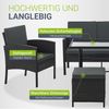 Juskys 'Turin' Outdoor Sitzgruppe für 7 Personen, Polyrattan, 120 x 70 cm, Schwarz Bild 5