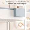 Kinder-Etagenbett 90x200 cm mit Kaninchen-Design, Stauraumleiter, Schubladen, Ablagefach, Massivholz,Weiß & blau Bild 4