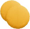vidaXL Sitzkissen 2 pcs Helles Gelb Ø 40 cm Cordstoff 42014155 Bild 2