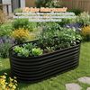 Relaxdays Hochbeet Metall halbrund Bild 2