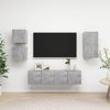 vidaXL 5-tlg. TV-Schrank-Set Betongrau Holzwerkstoff 3079115 Bild 1