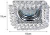 Eckiger LED Deckeneinbaustrahler in Silber Chrom mit Kristallglas 10 x 10cm Bild 3