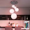 RGB LED Hängeleuchte mit 5 Kugeln in verschiedenen Größen Bild 2