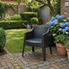 CLP 4er Set Gartenstühle Bartal stapelbar wetterfest UV-beständig bis 150 kg,schwarz Bild 3