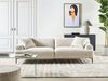 3-Sitzer Sofa Stoff hellbeige mit Kissen MATILA Bild 3