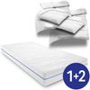 Ergonomische Matratze 160x200 cm 7-Zonen Supportho Premium Höhe 18 cm, Härtegrad H2/H3 + 2 x CloudComfort Basic Mikrofaser Bettset 135 x 200 cm + 80 x 80 cm Bild 1