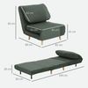 HOMCOM Sessel Verstellbar Klappmatratze Gästebett (Schlafsessel, 1-St, Schlafsofa), für Wohnzimmer, Schlafzimmer, Grün Bild 3