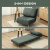 HOMCOM Sessel Verstellbar Klappmatratze Gästebett (Schlafsessel, 1-St, Schlafsofa), für Wohnzimmer, Schlafzimmer, Grün Bild 4