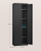 Songmics Aktenschrank mit 5 Ebenen, Stahl schwarz, 60 x 40 x 180 cm Bild 5