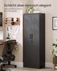 Songmics Aktenschrank mit 5 Ebenen, Stahl schwarz, 60 x 40 x 180 cm Bild 2