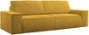 Vente-unique - AMELIA Sofa SamtStoff Gelb - B 102 cm x H 85 cm x L 257 cm Bild 3