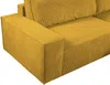 Vente-unique - AMELIA Sofa SamtStoff Gelb - B 102 cm x H 85 cm x L 257 cm Bild 5
