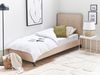 Polsterbett Leinenoptik beige Lattenrost 90x200 cm AMBASSADOR Bild 3