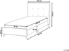 Polsterbett Leinenoptik beige Lattenrost 90x200 cm AMBASSADOR Bild 2