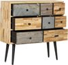 Kommode KJELL - Teak Braun 90,5x31x92cm | Schrank Schlafzimmer Sideboard Bild 2