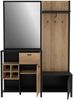 FORTE High Rock Kleiderpaneel, Holzwerkstoff, Schwarz/Braun, 144,5 x 200 x 40,2 cm Bild 3