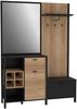 FORTE High Rock Kleiderpaneel, Holzwerkstoff, Schwarz/Braun, 144,5 x 200 x 40,2 cm Bild 4