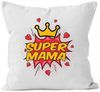 MoonWorks Dekokissen Kissenbezug Super Mama Geschenk Muttertag Kissen-Hülle Deko-Kissen 40x40 Baumwolle MoonWorks® Bild 2