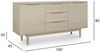 Sideboard Enimeta Eiche Whitewash 160 cm - 2 Türen, 3 Schubladen & Soft-Close Bild 2