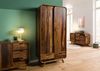 Kleiderschrank Sheesham 90x45x180 dunkelbraun lackiert MAILAND #210 Bild 2