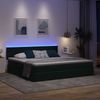 vidaXL LED-Speicherbett mit Matratze Dunkelgrün 200 x 200 cm Samt 3371358 Bild 5