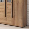 Highboard Eiche Grandson Nb. TURDA-83 mit LED Beleuchtung und Absetzungen in schwarz, B/H/T: ca. 90/136/39 cm Bild 2