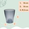 GarPet Blumentopf 4er Set Orchideentopf Transparent Orchideen Über Innen 16 rauchfarbig Bild 2