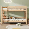 Etagenbett mit 2 Schlafgelegenheiten und Lattenrost, 90x200 cm, Kinderbett mit Rausfallschutz, umbaufähig zu 2 Einzelbetten, Holz Bild 3