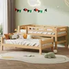Etagenbett mit 2 Schlafgelegenheiten und Lattenrost, 90x200 cm, Kinderbett mit Rausfallschutz, umbaufähig zu 2 Einzelbetten, Holz Bild 2