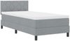 vidaXL Boxspringbett mit Kopfteil Hellgrau 90 x 200 cm Stoff 3338734 Bild 4