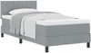 vidaXL Boxspringbett mit Kopfteil Hellgrau 90 x 200 cm Stoff 3338734 Bild 2