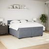 vidaXL Boxspringbett mit Matratze Dunkelgrau 180x200 cm Samt 3286373 Bild 3
