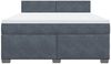 vidaXL Boxspringbett mit Matratze Dunkelgrau 180x200 cm Samt 3286373 Bild 4