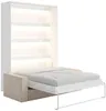 Vente-unique - RAPILI Bett Holz, Platte Weiß - B 133 cm239,2 cm x H 225,2 cm x L 200 cm Bild 2